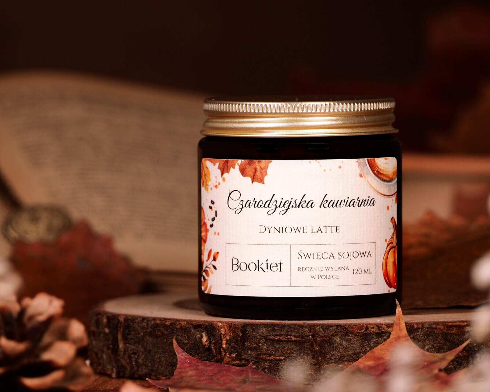 Naturalna Świeca Sojowa Jesienna O Zapachu Pumpkin Spice Latte 120ml