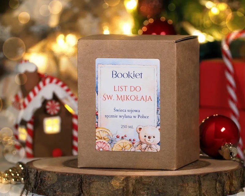 Świeca sojowa - List do Św. Mikołaja - 250ml / 60h