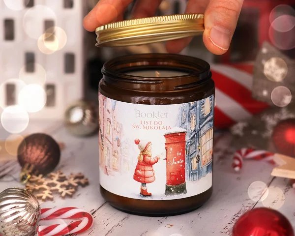 Świeca sojowa - List do Św. Mikołaja - 250ml / 60h