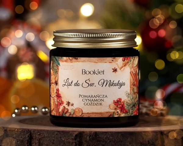 Świeca sojowa - List do Św. Mikołaja - 120ml / 25h