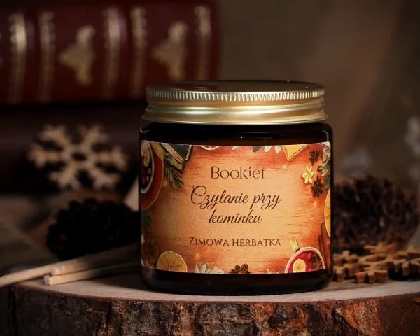 Świeca sojowa - Czytanie przy kominku - 120ml / 25h