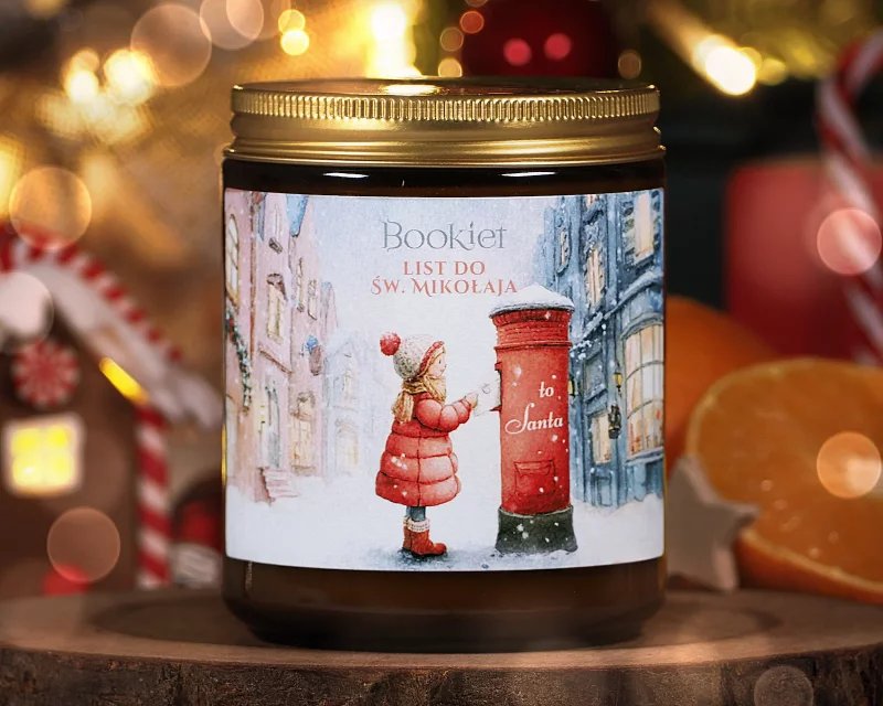 Świeca sojowa - List do Św. Mikołaja - 250ml / 60h